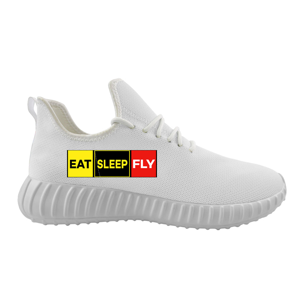 Eat Sleep Fly (Colourful) Designed Sport Sneakers & Shoes (MEN)