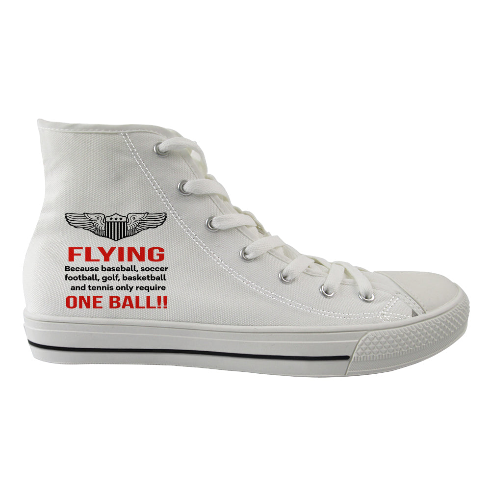 Flying One Ball Designed Long Canvas Shoes (Men)