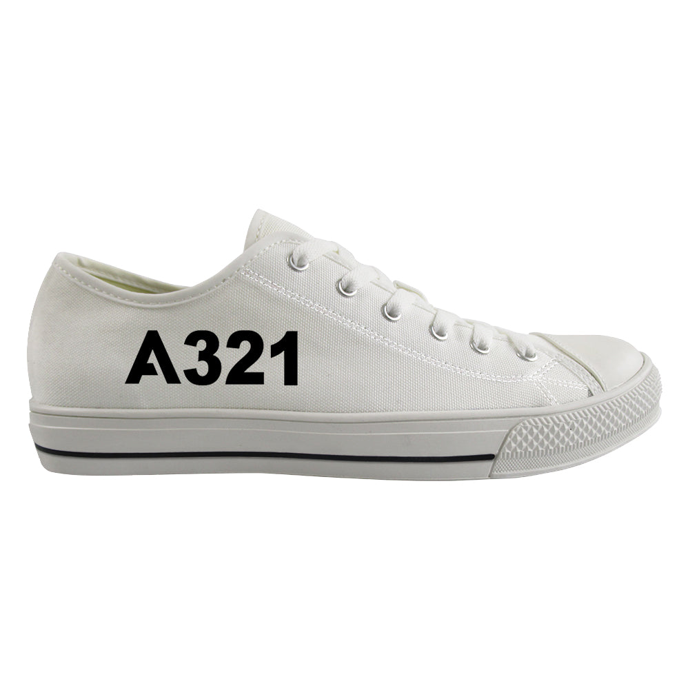 A321 Flat Text Designed Canvas Shoes (Men)