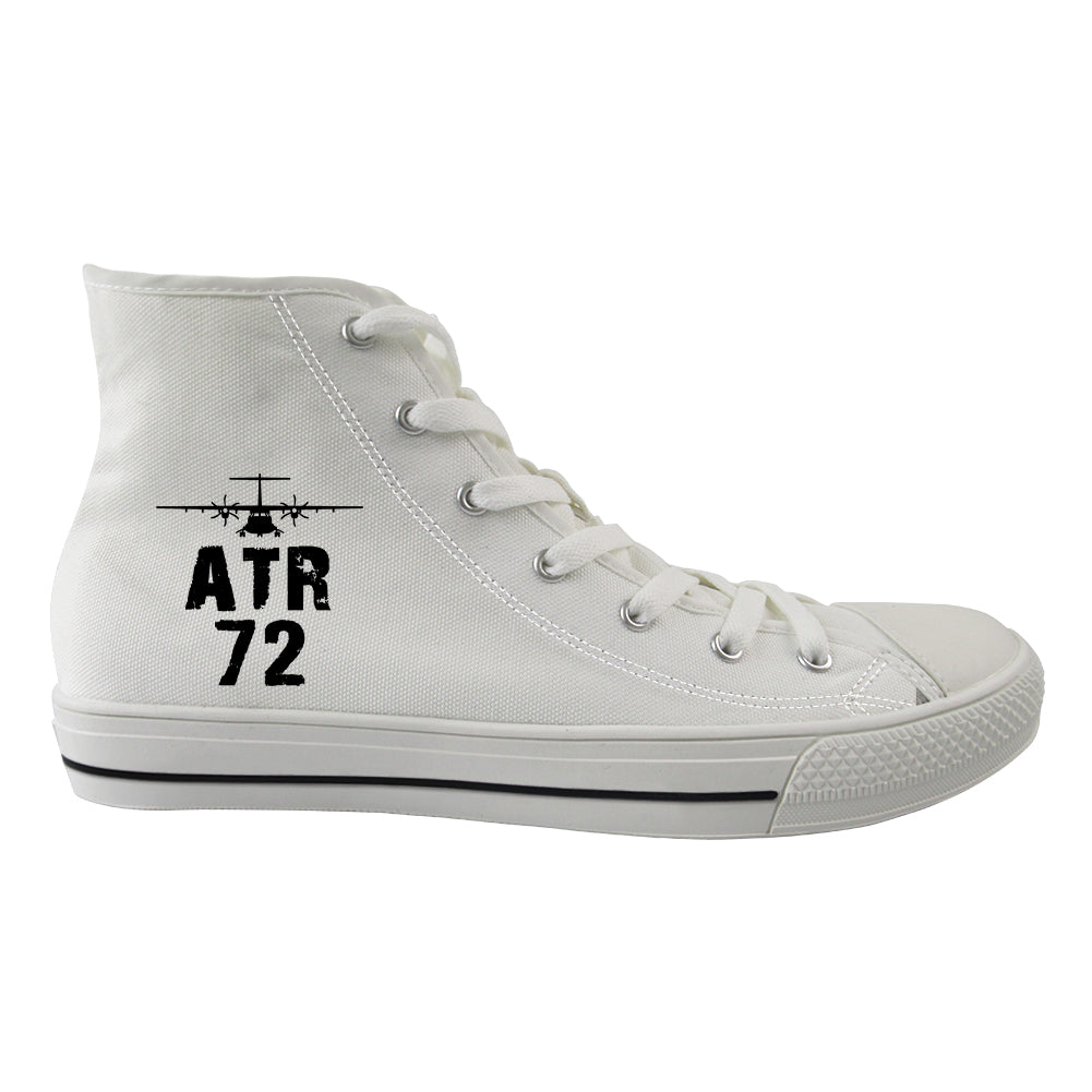 ATR-72 & Plane Designed Long Canvas Shoes (Men)