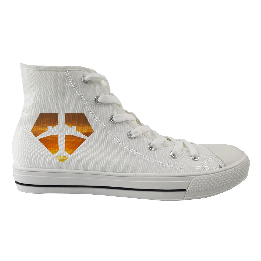 Supermen of The Skies (Sunset) Designed Long Canvas Shoes (Men)