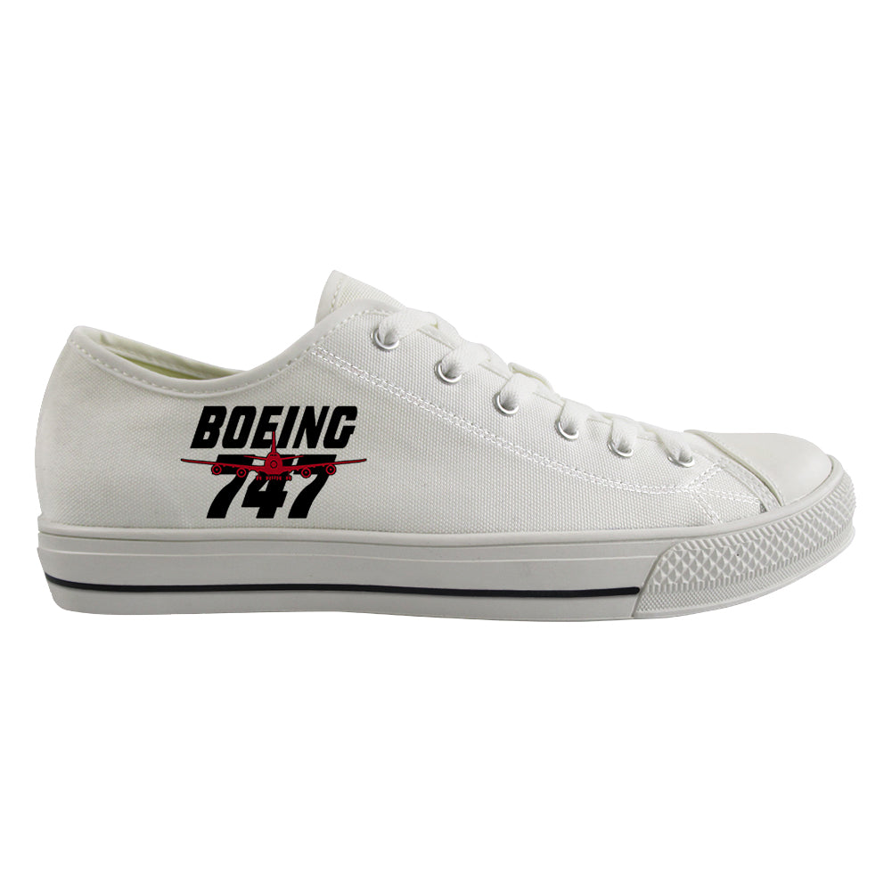 Amazing Boeing 747 Designed Canvas Shoes (Women)