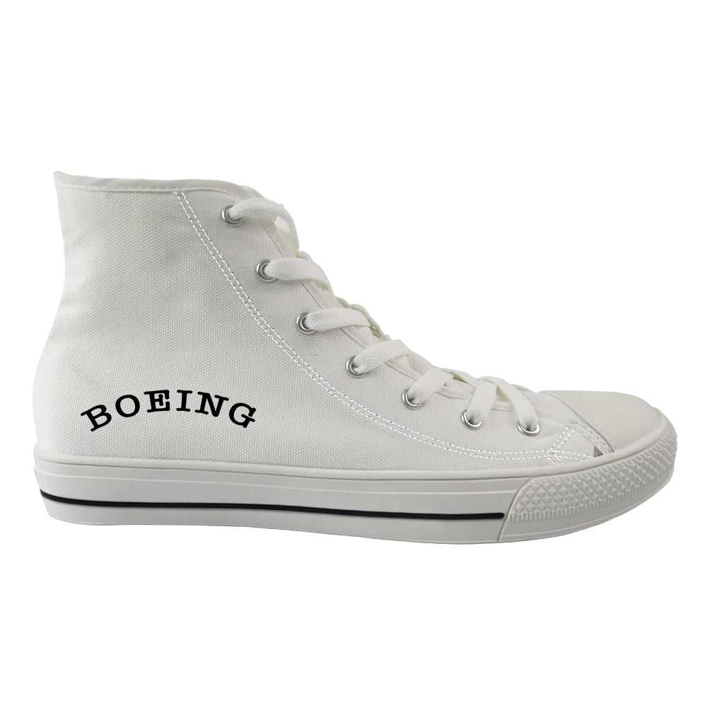 Special BOEING Text Designed Long Canvas Shoes (Women)