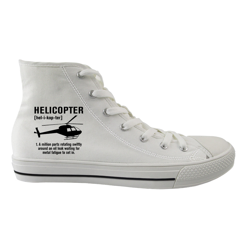 Helicopter [Noun] Designed Long Canvas Shoes (Men)