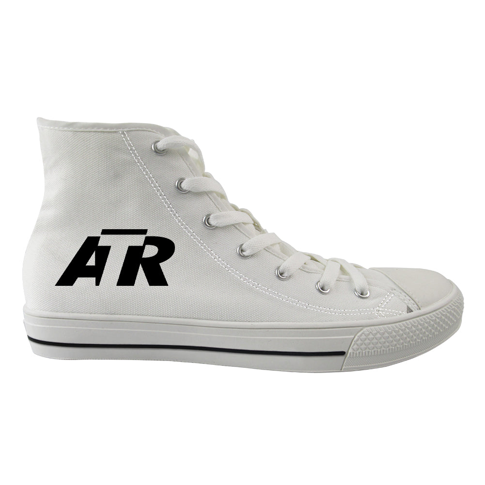 ATR & Text Designed Long Canvas Shoes (Women)