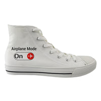 Thumbnail for Airplane Mode On Designed Long Canvas Shoes (Men)