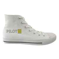 Thumbnail for Pilot & Stripes (3 Lines) Designed Long Canvas Shoes (Men)