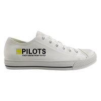 Thumbnail for Pilots They Know How To Fly Designed Canvas Shoes (Women)