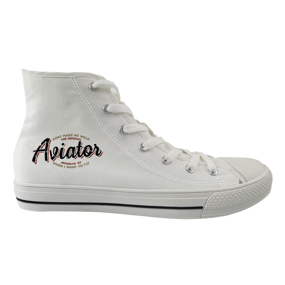 Aviator - Dont Make Me Walk Designed Long Canvas Shoes (Women)