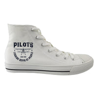 Thumbnail for Pilots Looking Down at People Since 1903 Designed Long Canvas Shoes (Men)