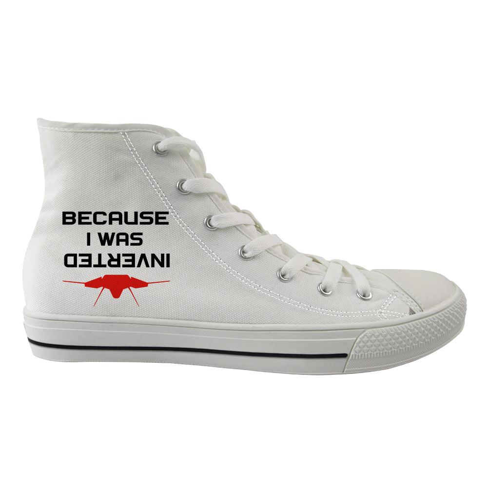 Because I was Inverted Designed Long Canvas Shoes (Men)