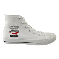 Thumbnail for I Don't Always Stop and Look at Airplanes Designed Long Canvas Shoes (Men)