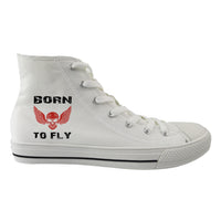 Thumbnail for Born To Fly SKELETON Designed Long Canvas Shoes (Men)