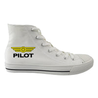 Thumbnail for Pilot & Badge Designed Long Canvas Shoes (Men)