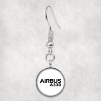 Thumbnail for Airbus A330 & Text Designed Earrings