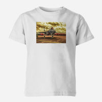 Thumbnail for Fighting Falcon F35 at Airbase Designed Children T-Shirts