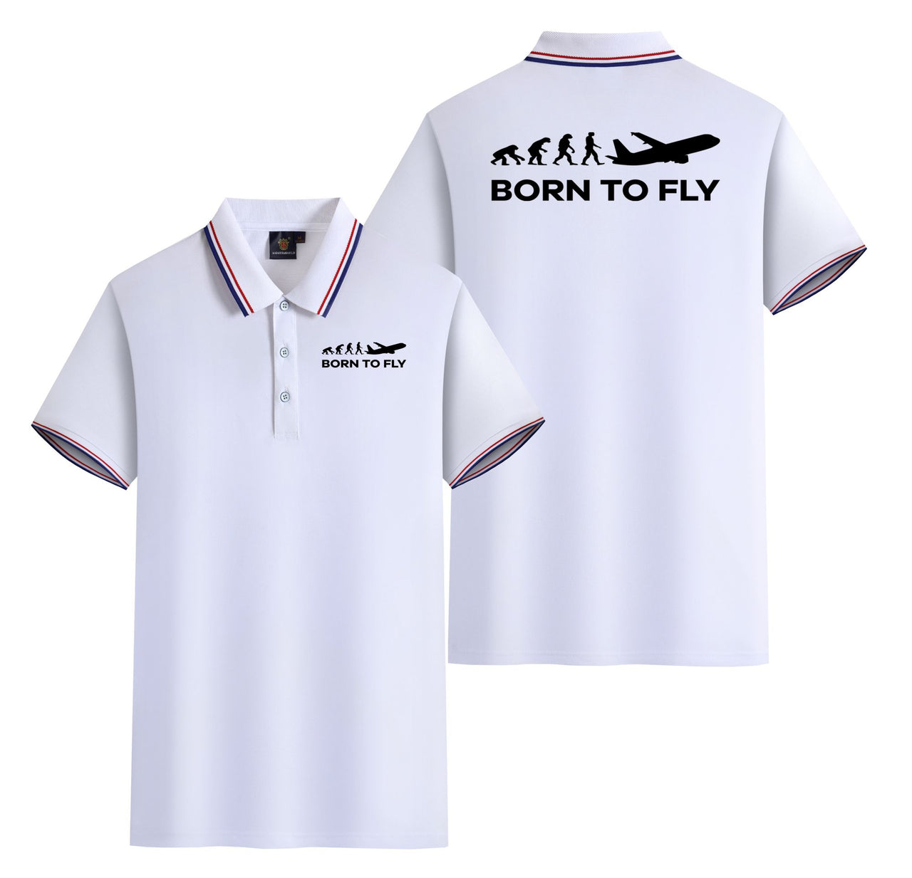 Born To Fly Designed Stylish Polo T-Shirts (Double-Side)