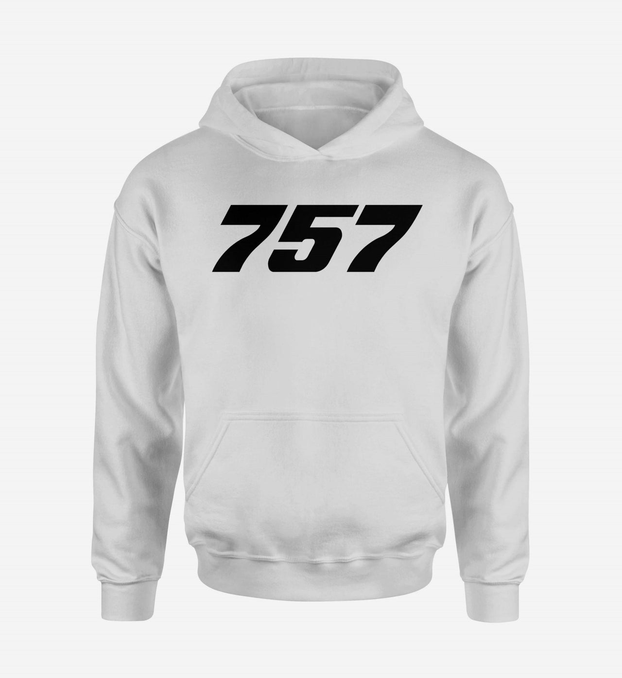 757 Flat Text Designed Hoodies