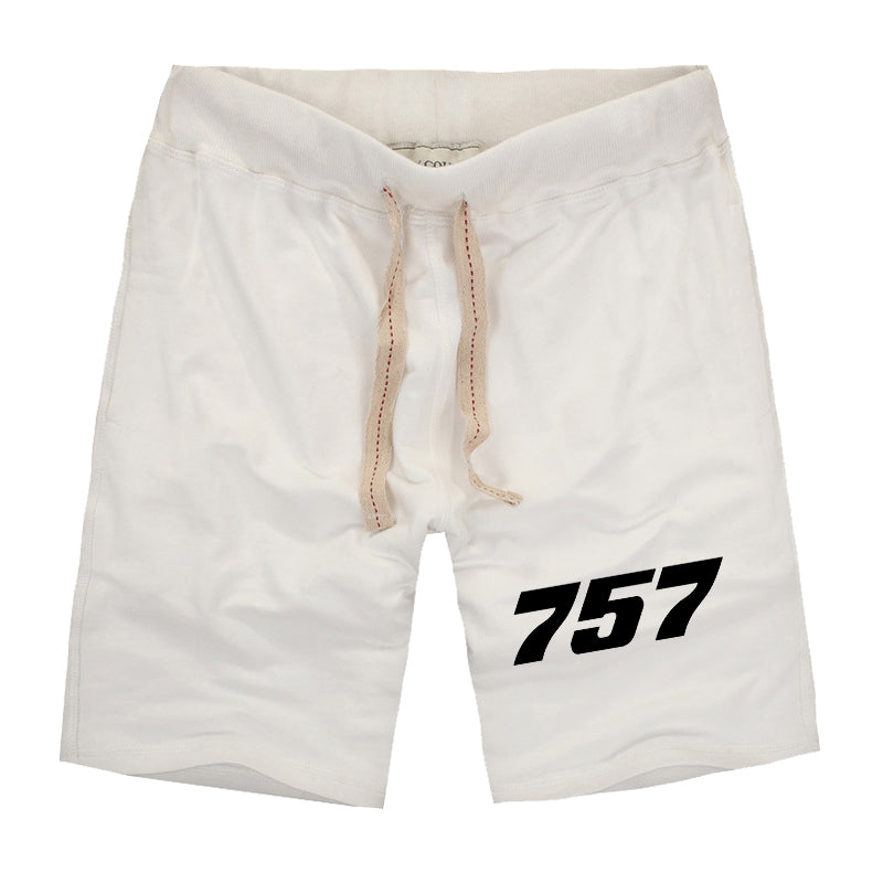 757 Flat Text Designed Cotton Shorts