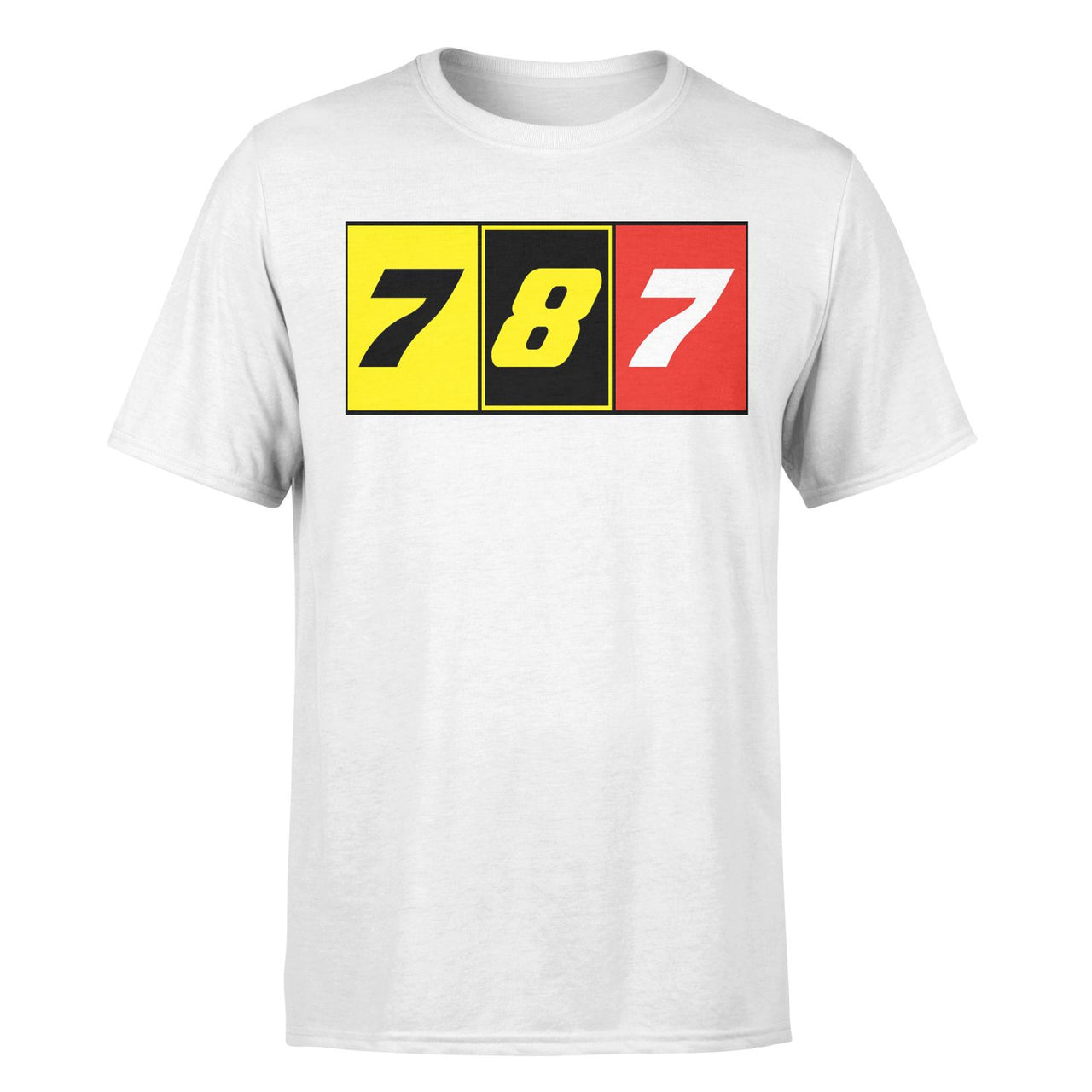 Flat Colourful 787 Designed T-Shirts