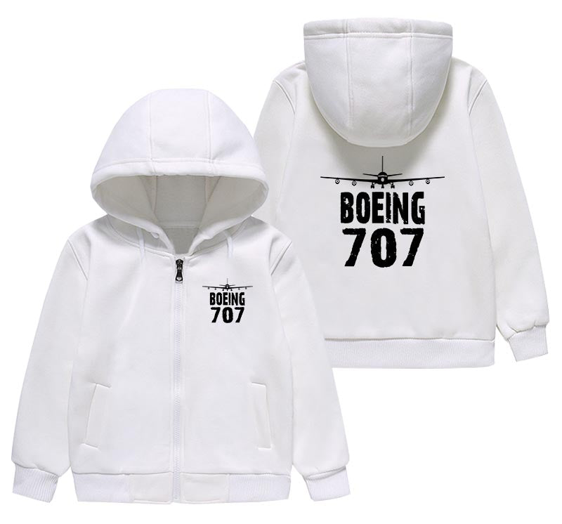 Boeing 707 & Plane Designed "CHILDREN" Zipped Hoodies