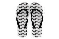 Thumbnail for 757 Flat Text Designed Slippers (Flip Flops)