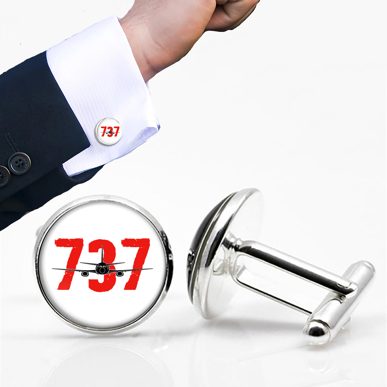 Boeing 737 Designed Designed Cuff Links