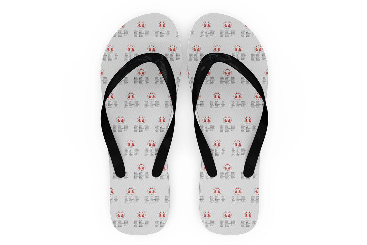 Aviation Alphabet 3 Designed Slippers (Flip Flops)