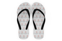 Thumbnail for Aviation Alphabet 3 Designed Slippers (Flip Flops)