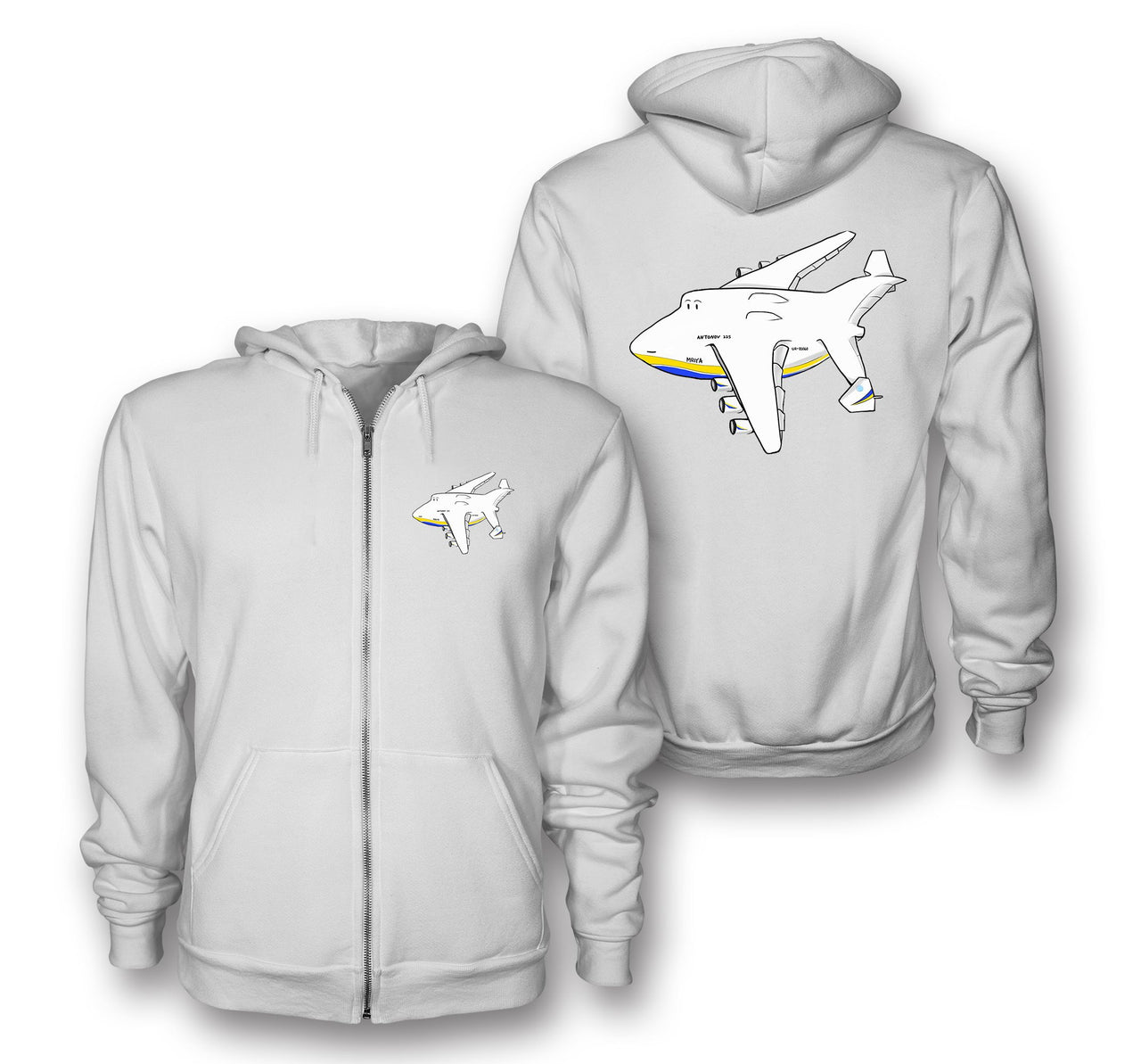 Antonov AN-225 Mriya Designed Zipped Hoodies