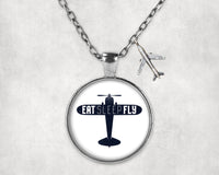 Thumbnail for Eat Sleep Fly & Propeller Designed Necklaces