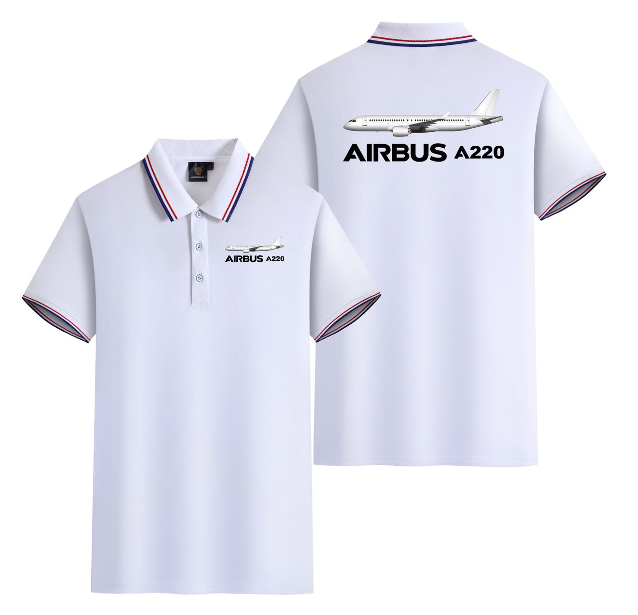 The Airbus A220 Designed Stylish Polo T-Shirts (Double-Side)