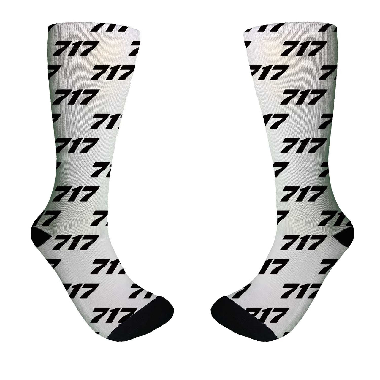 717 Flat Text Designed Socks