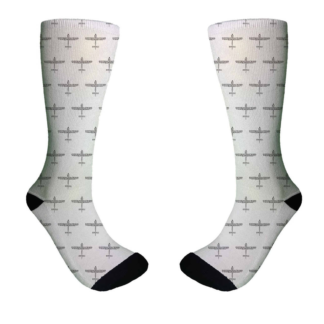 Propeller Shape Aviation Alphabet Designed Socks