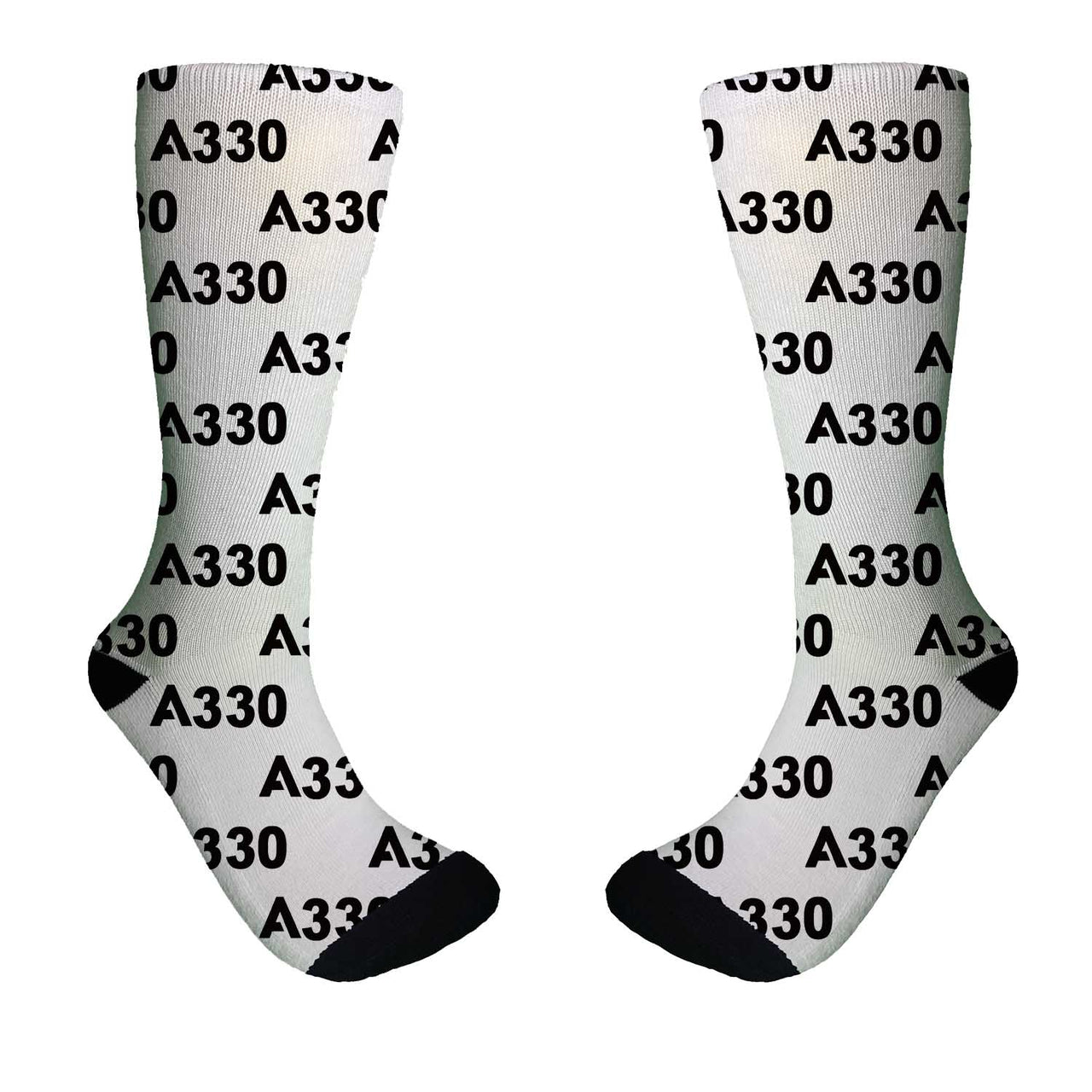 A330 Flat Text Designed Socks