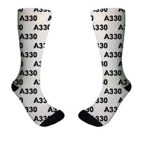 Thumbnail for A330 Flat Text Designed Socks