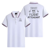 Thumbnail for Trust Me I'm a Flight Attendant Designed Stylish Polo T-Shirts (Double-Side)