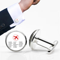 Thumbnail for Aviation Alphabet 2 Designed Cuff Links