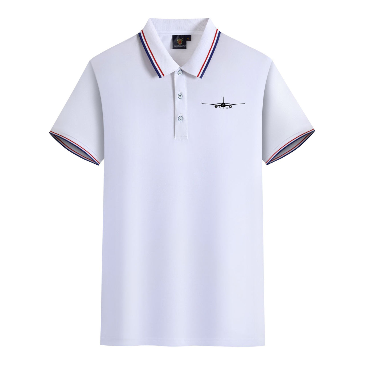 Airbus A350 Silhouette Designed Stylish Polo T-Shirts