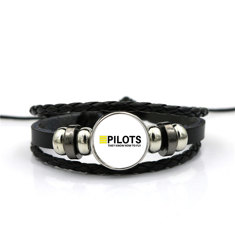 Pilots They Know How To Fly Designed Leather Bracelets