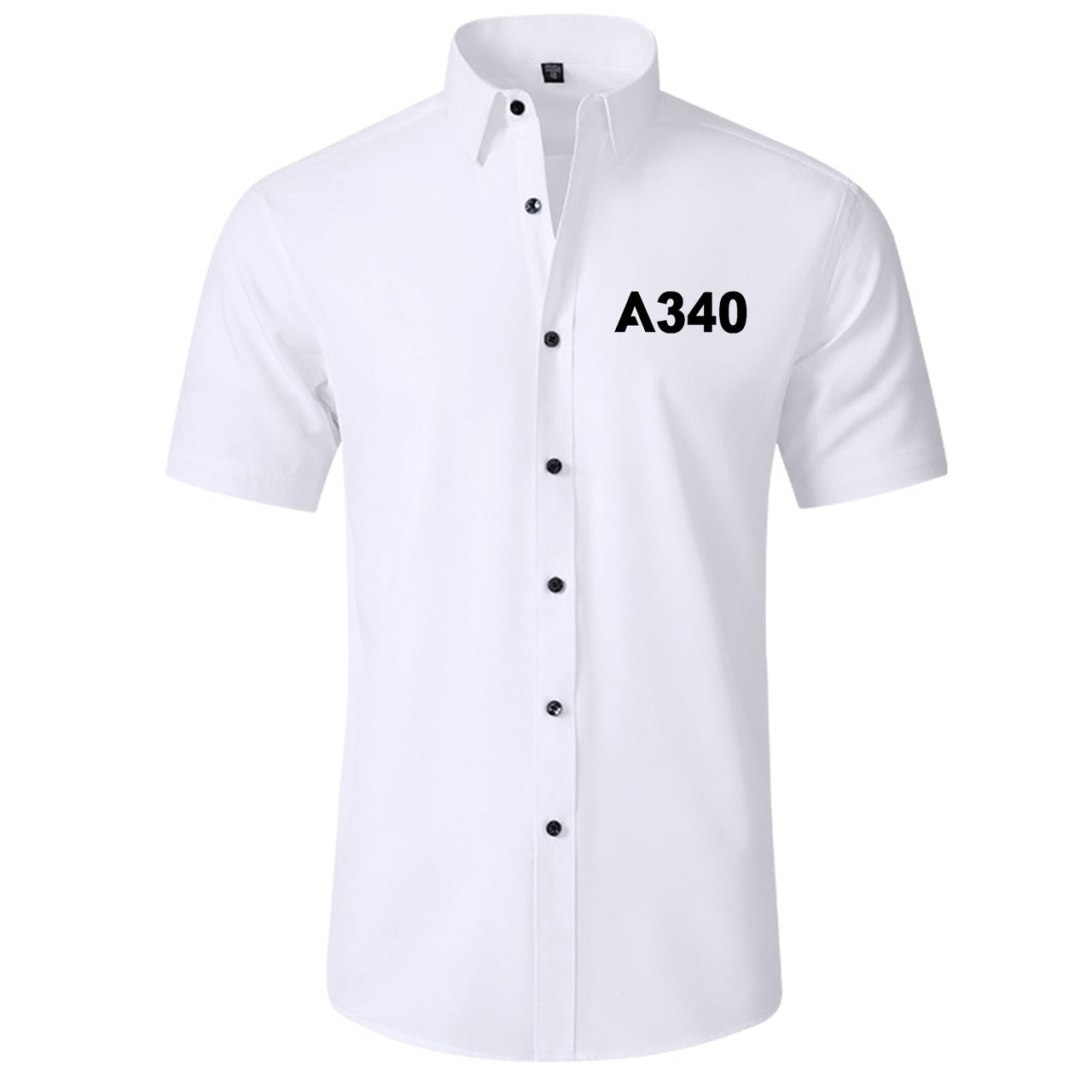 A340 Flat Text Designed Short Sleeve Shirts