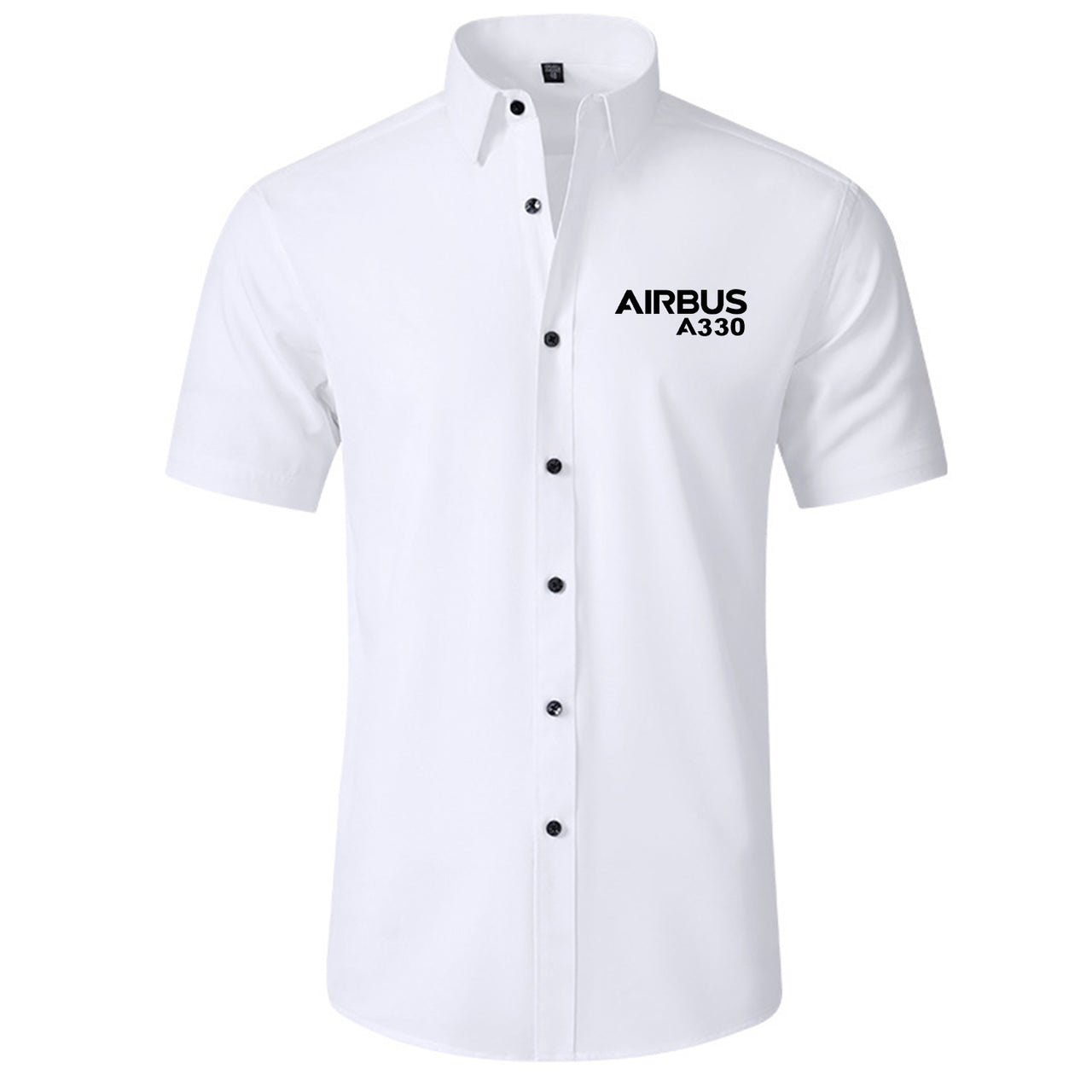 Airbus A330 & Text Designed Short Sleeve Shirts