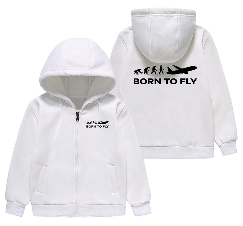 Born To Fly Designed "CHILDREN" Zipped Hoodies