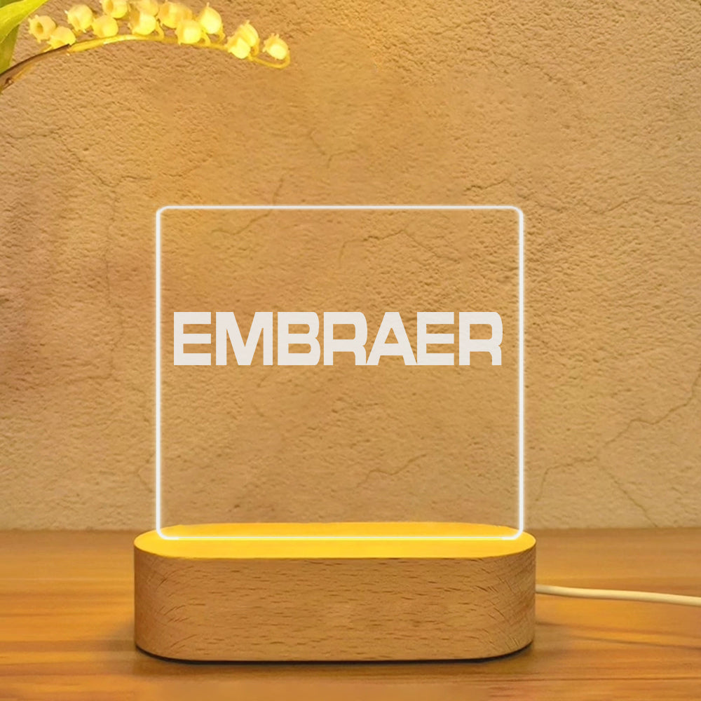 Embraer & Text Designed Night Lamp