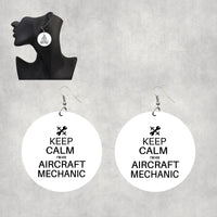 Thumbnail for Aircraft Mechanic Designed Wooden Drop Earrings