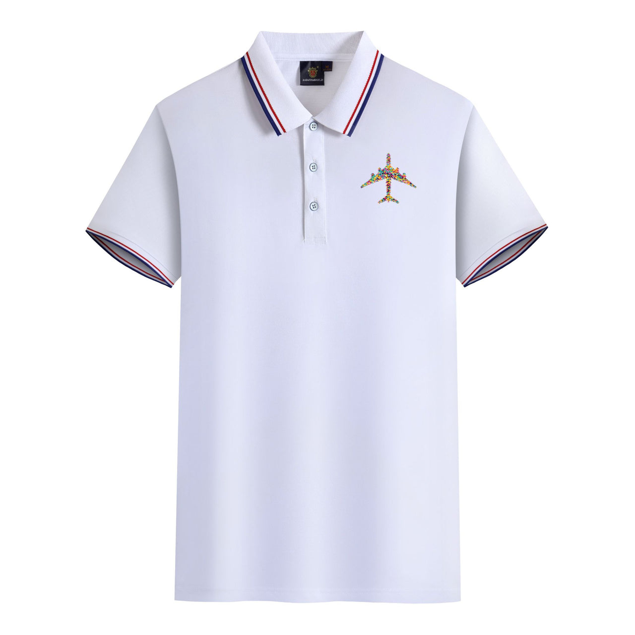 Colourful Airplane Designed Stylish Polo T-Shirts