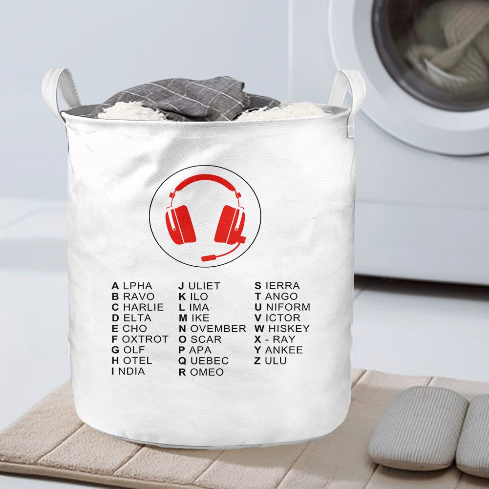 Aviation Alphabet 3 Designed Laundry Baskets