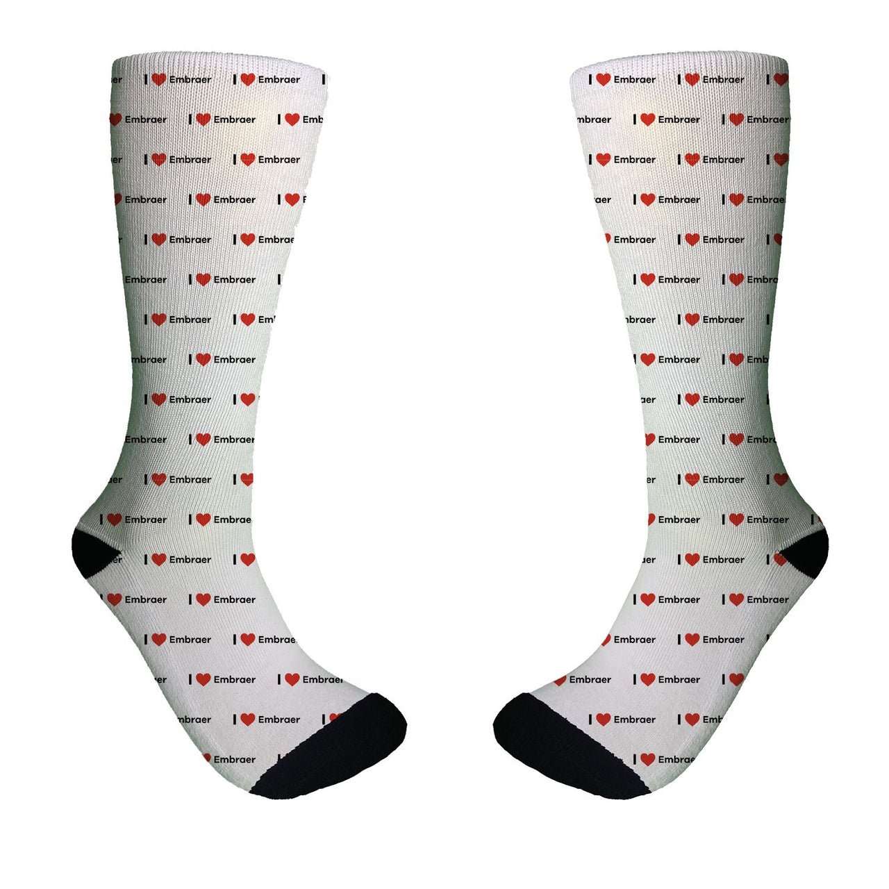 I Love Embraer Designed Socks