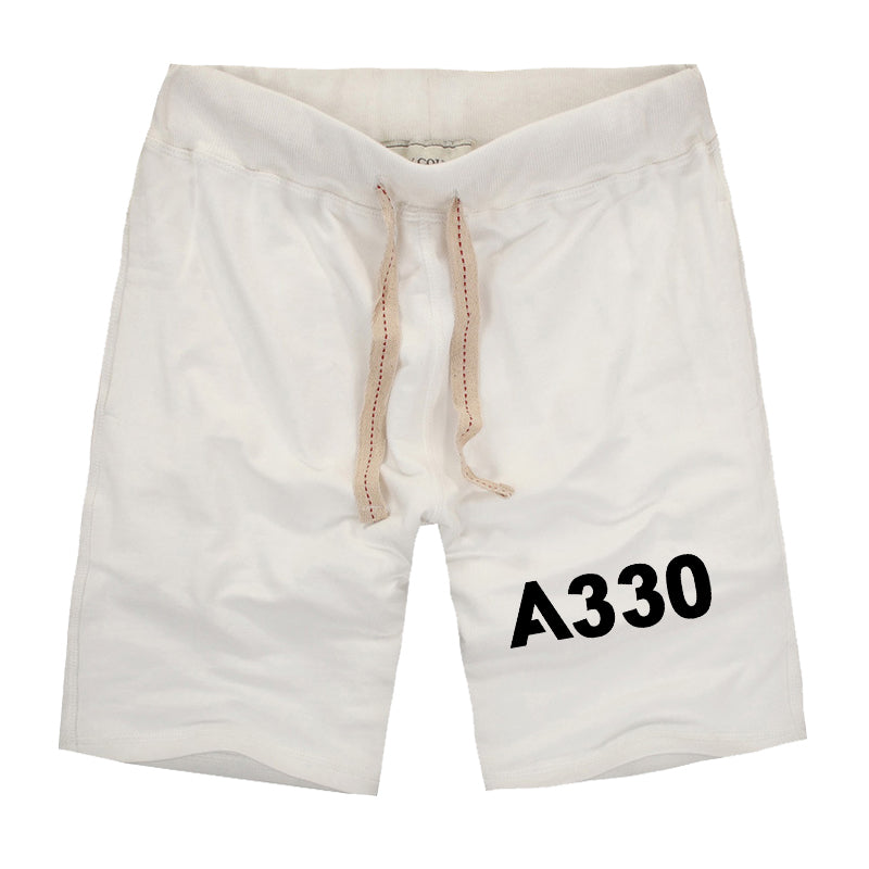 A330 Flat Text Designed Cotton Shorts