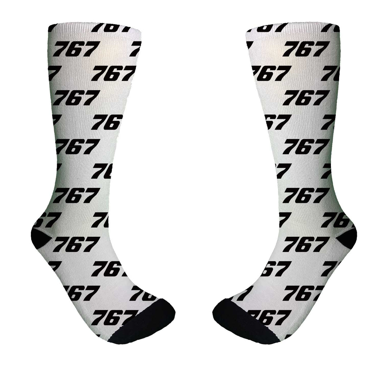 767 Flat Text Designed Socks